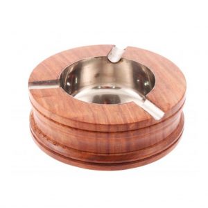 Wood And Nickle ashtray