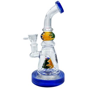 Basil Bush "Current" Small Glass Percolator Bong