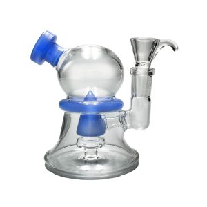 Basil Bush Snowman Mini glass percolator Bong Blue