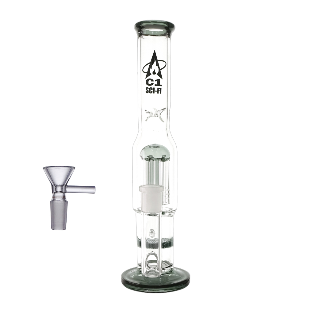 C1 Sci Fi Subspace Glass Percolator Bong